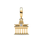 Golden Brandenburg Gate Dangle Charm