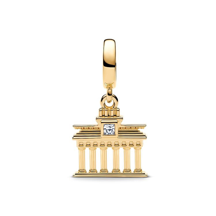 Golden Brandenburg Gate Dangle Charm