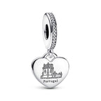 Pandora Belém Tower Lisbon Engravable Dangle Charm silver; red; green sterling-silver; enamel Dangle by The Alternative Bead. Your Jewelry Retailer from Germany