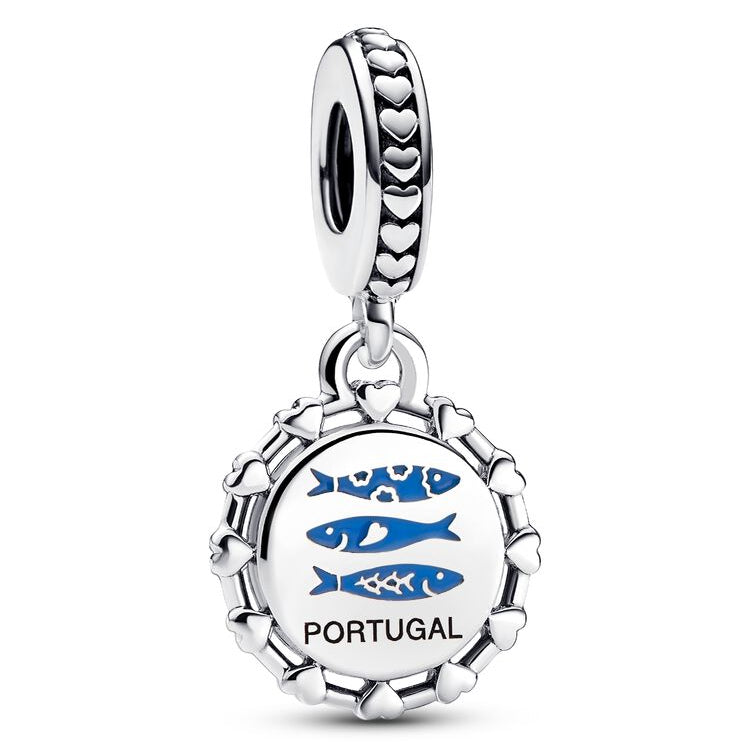 Pandora Sardines from Portugal Dangle Charm silver; blue sterling-silver; enamel Dangle by The Alternative Bead. Your Jewelry Retailer from Germany