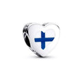Finland Flag Heart Charm