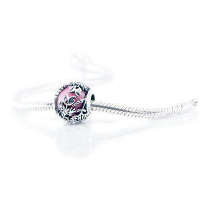 The Alternative Bead: Aurora Charm - Passion Pink Flower Charm Sterling Silver Charm Picture 3