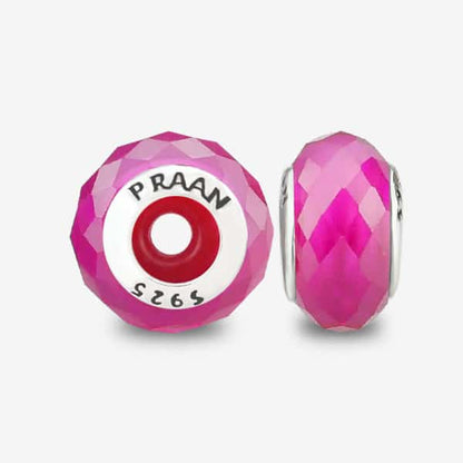 Pink Ruby Synthetic Stopper Charms