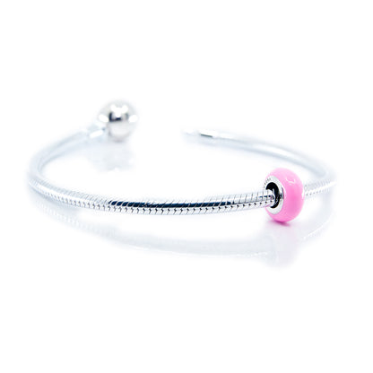 The Alternative Bead: Aurora Charm - Pink Universal Enamel Stopper Sterling Silver Charm Picture 2