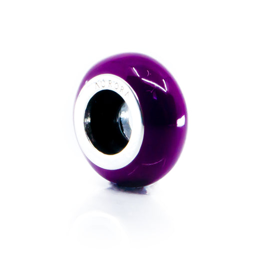 The Alternative Bead: Aurora Charm - Purple Universal Enamel Stopper Sterling Silver Charm Picture 1