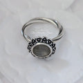 Pandora Sterling Silver Wanda's Garden II Ring with Grey Moonstone (190850MSG) silver and gray sterling-silver Ring by The Alternative Bead. Your Jewelry Retailer from Germany