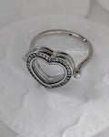 Pandora Heart Floating Locket Silver Ring with Clear Cubic Zirconia (197252CZ) silver sterling-silver Ring by The Alternative Bead. Your Jewelry Retailer from Germany