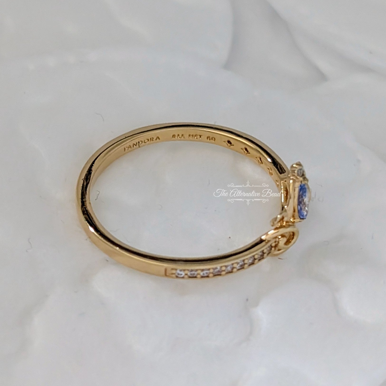 Disney x Pandora Cinderella's Carriage Ring (163059C01) gold and blue gold Ring by The Alternative Bead. Your Jewelry Retailer from Germany