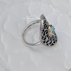 Pandora Silver ring with 14k and green synthetic spinel (190885SSG) silver and gold and green sterling-silver and gold and crystal Ring by The Alternative Bead. Your Jewelry Retailer from Germany