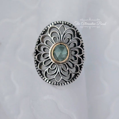 Vintage Allure 14k Gold & Green Spinel Ring