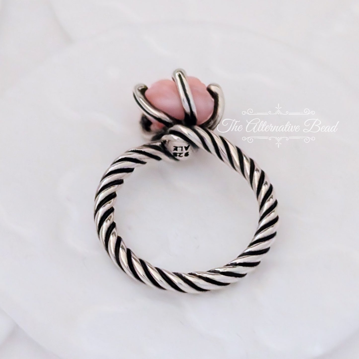 Pandora Silver Ring Treated Pink Shell pink sterling-silver Ring by The Alternative Bead. Your official Pandora Retailer from Germany