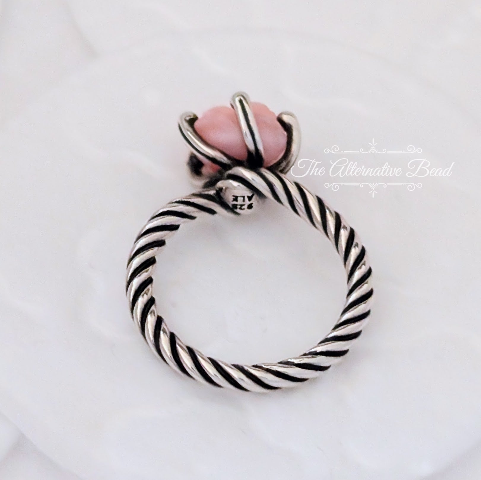 Pandora Silver Ring Treated Pink Shell pink sterling-silver Ring by The Alternative Bead. Your official Pandora Retailer from Germany