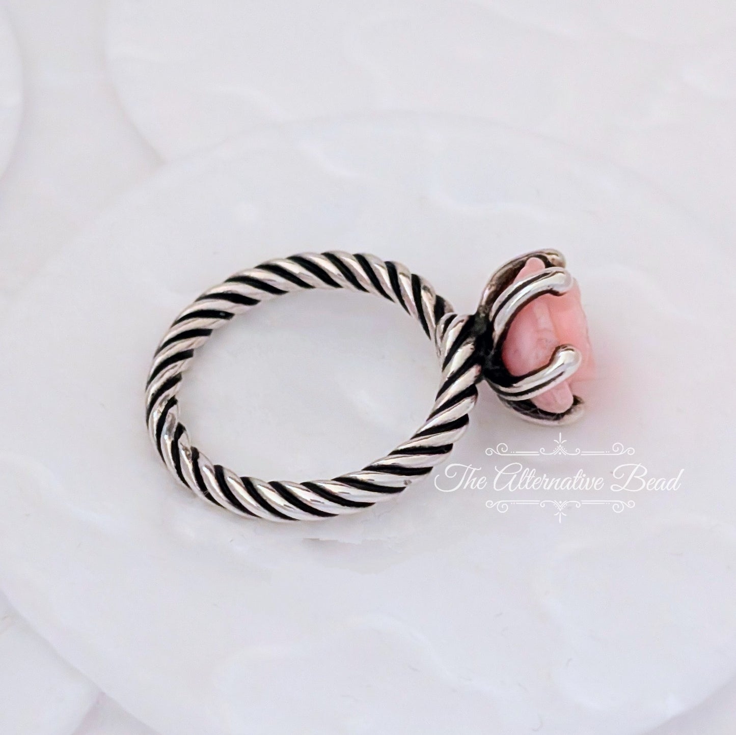 Pandora Silver Ring Treated Pink Shell pink sterling-silver Ring by The Alternative Bead. Your official Pandora Retailer from Germany