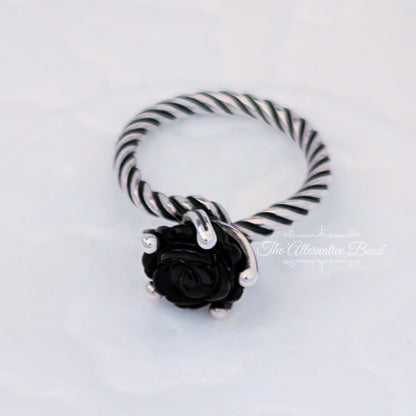 Onyx Rose Ring