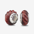 Praan Red Tiger Eye Twisted Rope Stopper Charms brown natural-stone Stopper by The Alternative Bead. Your official Praan Retailer from Germany