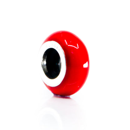 The Alternative Bead: Aurora Charm - Red Universal Enamel Stopper Sterling Silver Charm Picture 1