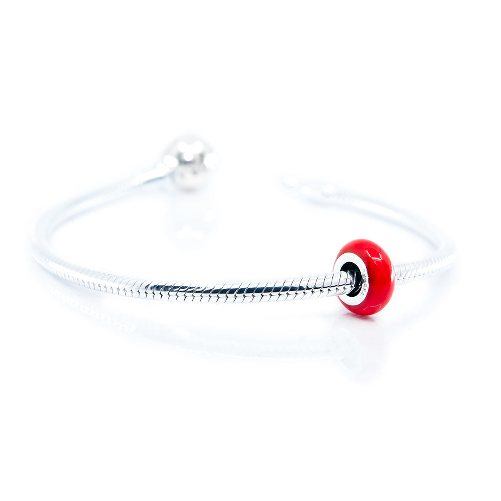 The Alternative Bead: Aurora Charm - Red Universal Enamel Stopper Sterling Silver Charm Picture 2