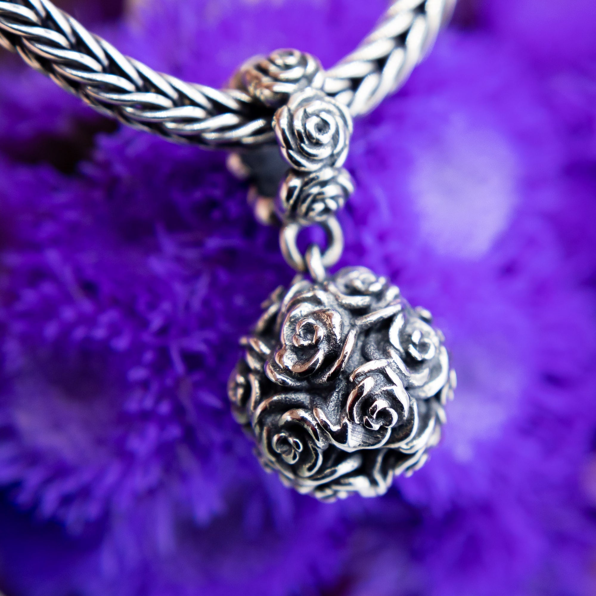 Elfbeads Roses Dangle V2 silver sterling-silver Dangle by The Alternative Bead. Your official Elfbeads Retailer from Germany