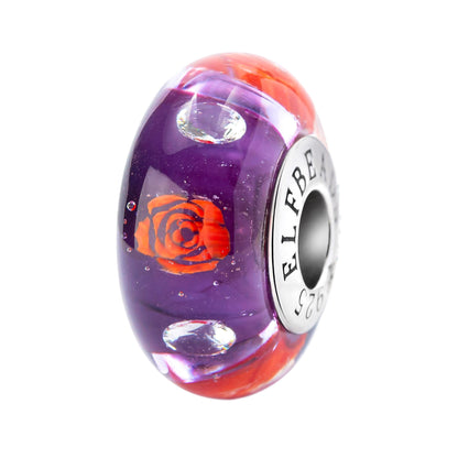 Elfbeads Rose of Secrets Monroe purple; red glass Bead by The Alternative Bead. Your official Elfbeads Retailer from Germany