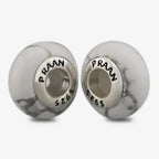 Praan Round Howlite Stopper Charms gray natural-stone Stopper by The Alternative Bead. Your official Praan Retailer from Germany