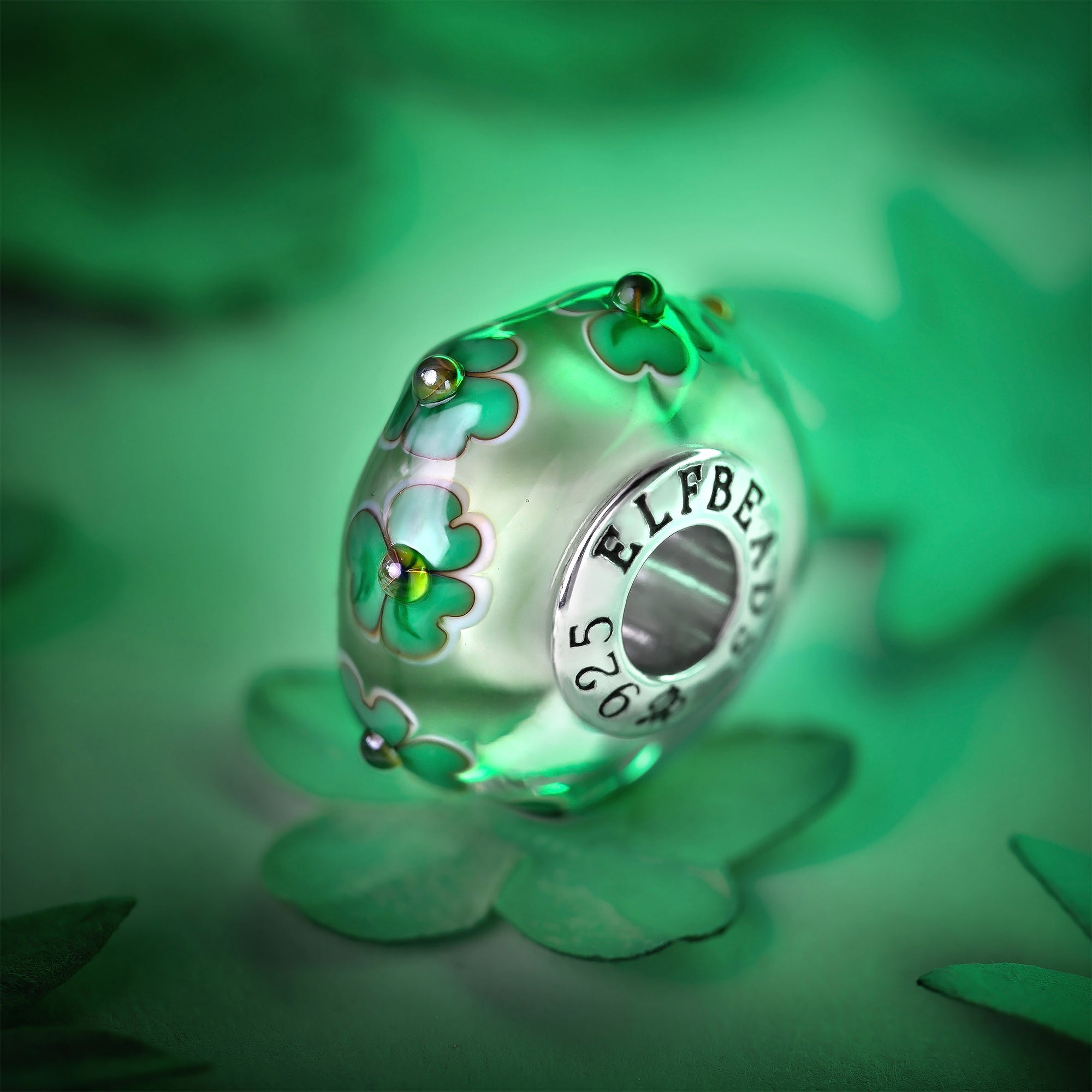Elfbeads Shamrock Meadow  glass Bead by The Alternative Bead. Your official Elfbeads Retailer from Germany