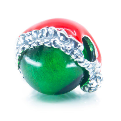 The Alternative Bead: Aurora Charm - Santas Red Hat Glass Bead Sterling Silver Charm Picture 1