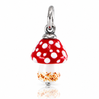 Aurora Charm Scarlet Mushroom Charm red; white; dots sterling-silver; enamel Dangle by The Alternative Bead. Your official Aurora Charm Retailer from Germany
