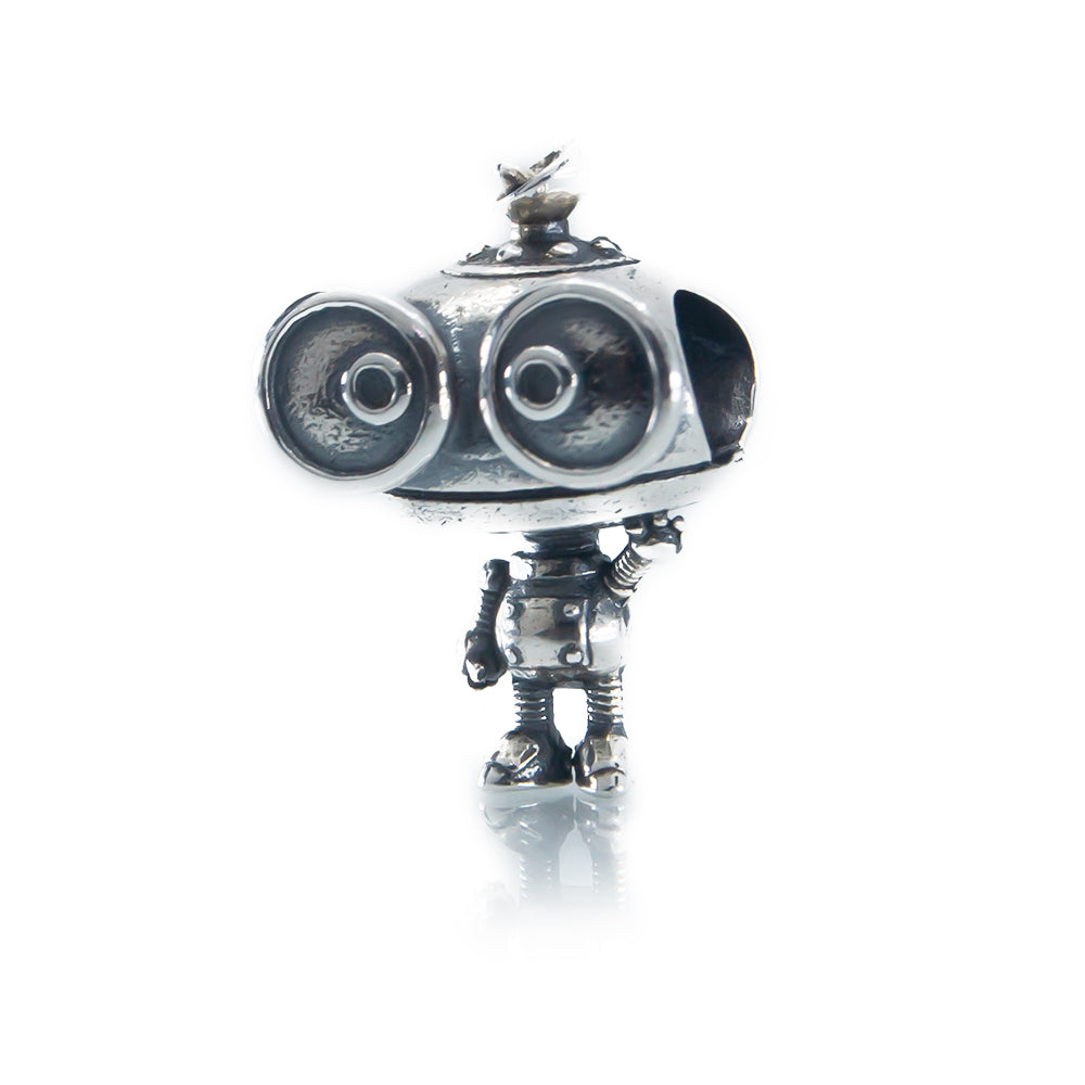 The Alternative Bead: Aurora Charm - Scrapy The Bot Sterling Silver Charm Picture 2