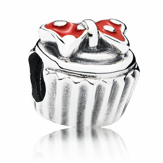 Disney x Pandora Minnie Cupcake Charm silver; red sterling-silver; enamel Bead by The Alternative Bead. Your Jewelry Retailer from Germany