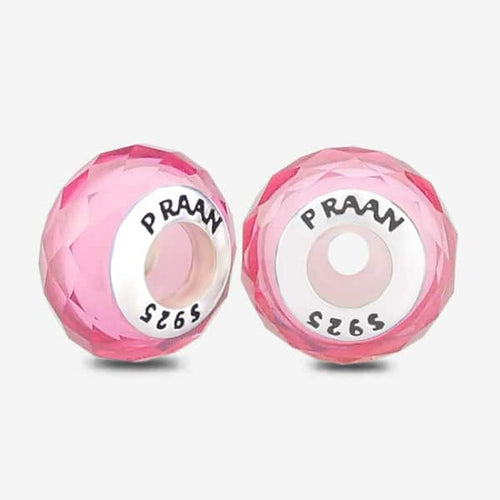 Praan Sea Pink Crystal Stopper Charms pink crystal Stopper by The Alternative Bead. Your official Praan Retailer from Germany
