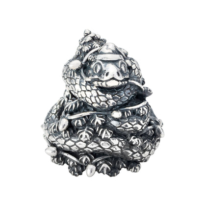 Silver Elfbeads Snakey Claus Charm by The Alternative Bead 