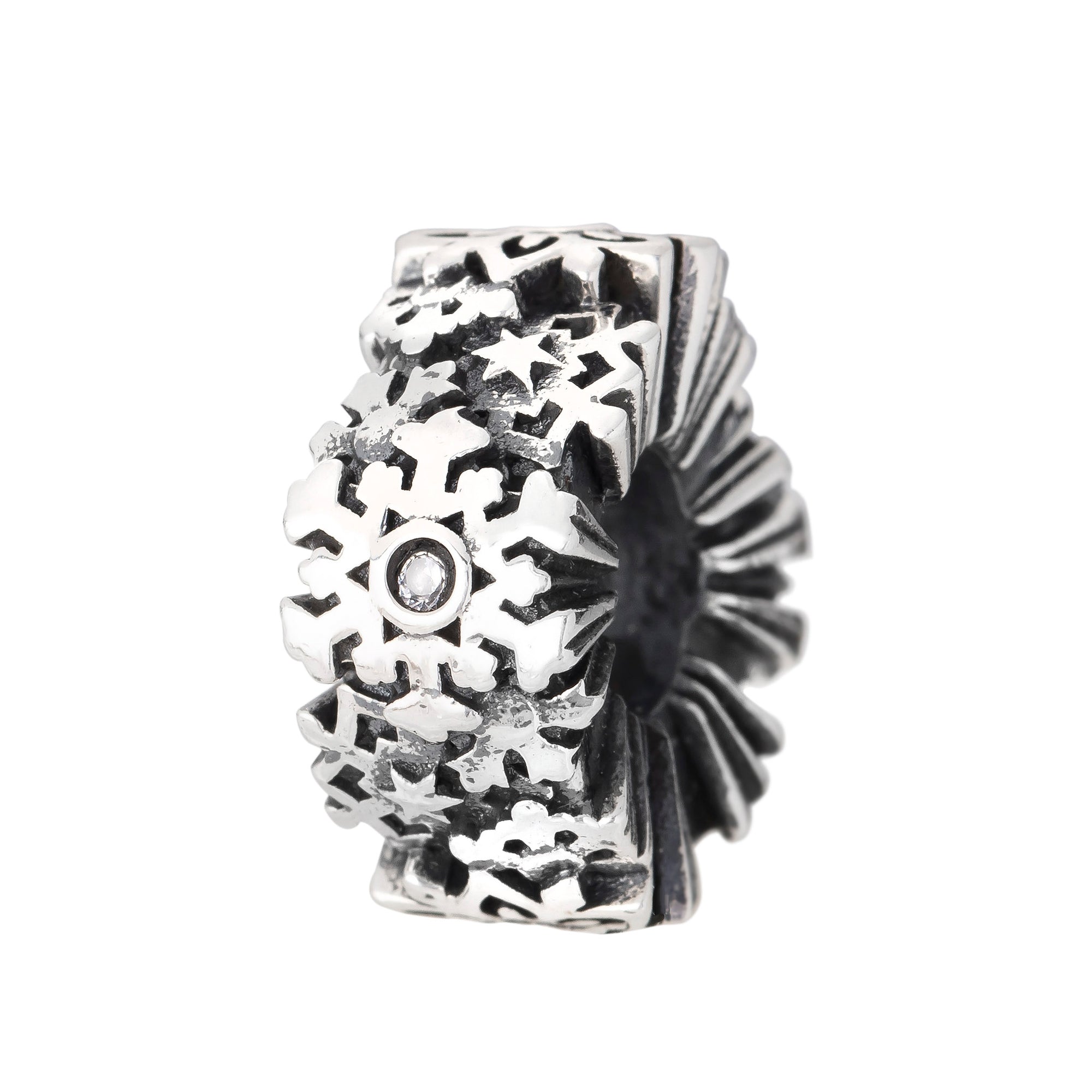 Elfbeads Snowflake Spacer silver sterling-silver Spacer by The Alternative Bead. Your official Elfbeads Retailer from Germany