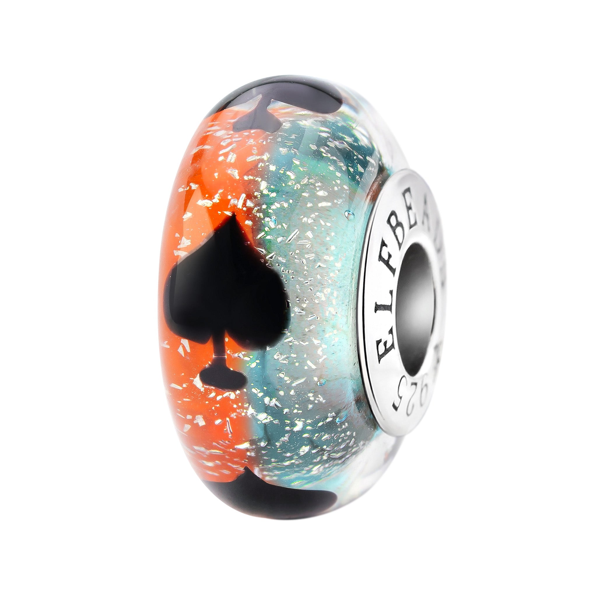 Elfbeads Spades of Secrets orange; blue glass Bead by The Alternative Bead. Your official Elfbeads Retailer from Germany