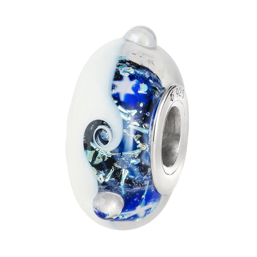 Elfbeads Starry Night Snow Storm  glass Bead by The Alternative Bead. Your official Elfbeads Retailer from Germany
