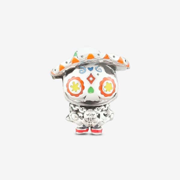 Mexican Sugar Calavera Silver Charm