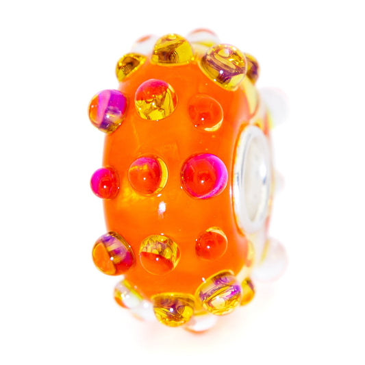  Elfbeads Sunny Orange Dewdrops Charm by The Alternative Bead 