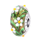 Elfbeads Sunny Meadow Daisies green glass Bead by The Alternative Bead. Your official Elfbeads Retailer from Germany