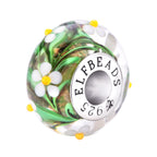 Elfbeads Sunny Meadow Daisies green glass Bead by The Alternative Bead. Your official Elfbeads Retailer from Germany
