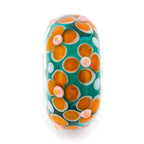 Elfbeads Sunset Magic Flowerfield green; orange glass Bead by The Alternative Bead. Your official Elfbeads Retailer from Germany