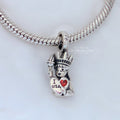 Beadscollection I love USA Charm Dangle silver; red sterling-silver Bead by The Alternative Bead. Your Jewelry Retailer from Germany