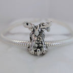 Bella Fascini Christmas Moose Charm white sparkle