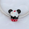 Beadscollection Mickey Cupcake silver; red; black sterling-silver; enamel Bead by The Alternative Bead. Your Jewelry Retailer from Germany