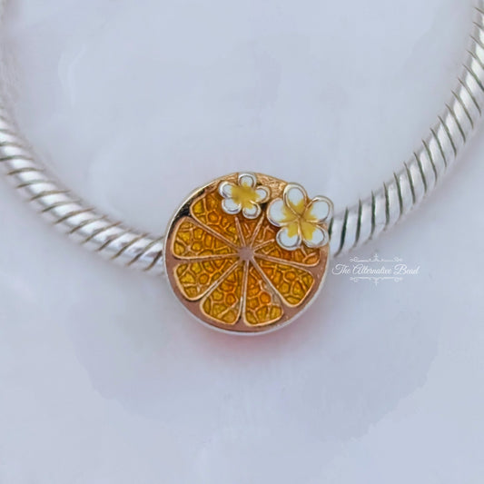 Orange & Flowers Charm