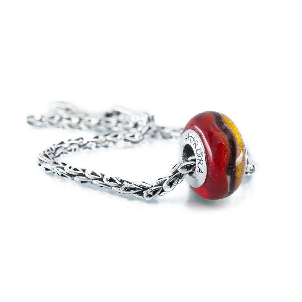 The Alternative Bead: Aurora Charm - Tao Mei Chinese Murano Glass Bead Sterling Silver Charm Picture 4