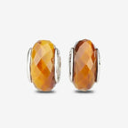 Praan Tiger Eye Stopper Charms brown and bronze and orange natural-stone Stopper by The Alternative Bead. Your official Praan Retailer from Germany