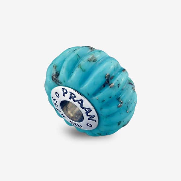 Praan Turquoise Craved Charm C silver sterling-silver Bead by The Alternative Bead. Your official Praan Retailer from Germany