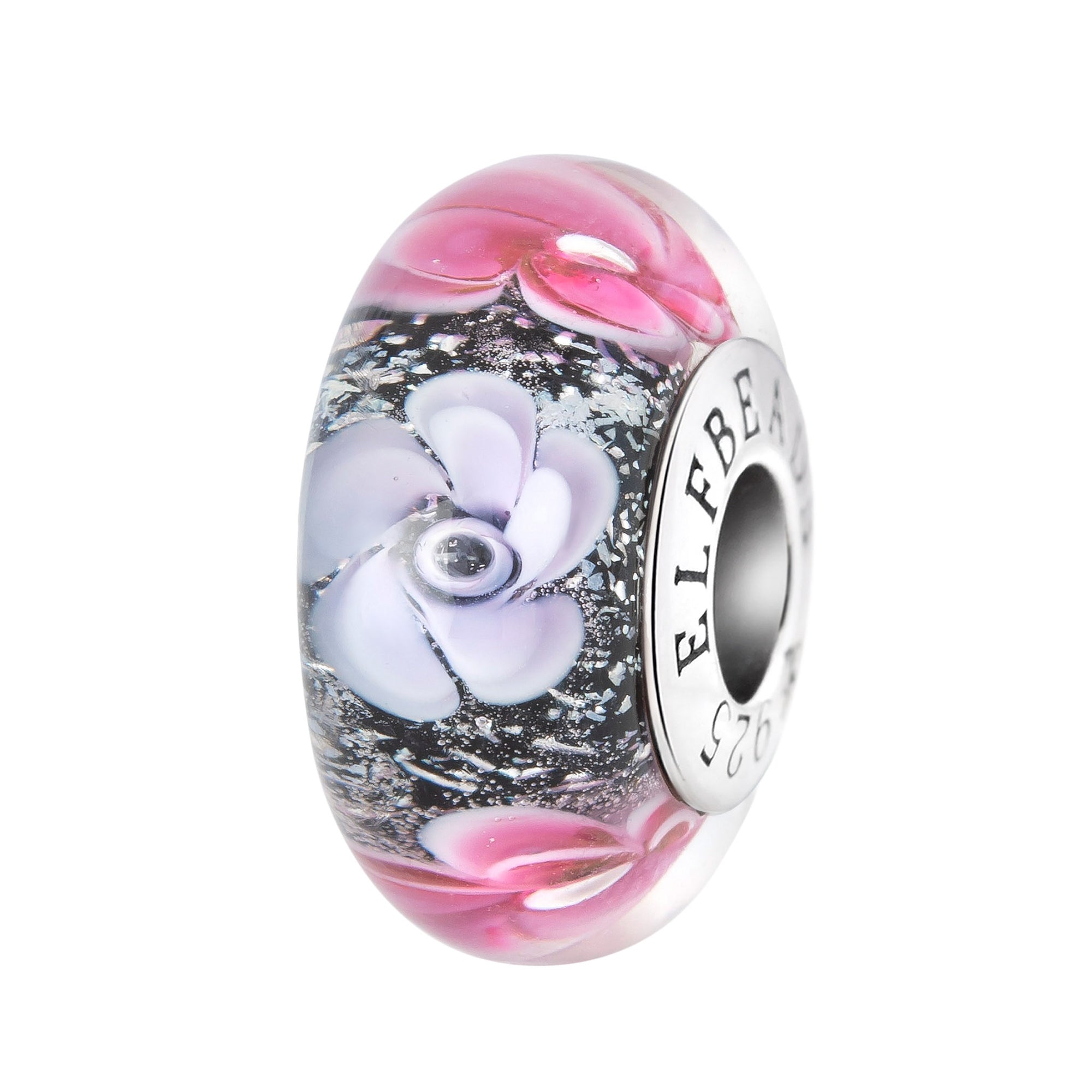 Elfbeads Whispers of Lavender and Love silver glass Bead by The Alternative Bead. Your official Elfbeads Retailer from Germany