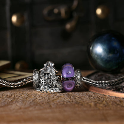  Elfbeads Witch Magic Lotus - Purple Charm by The Alternative Bead 