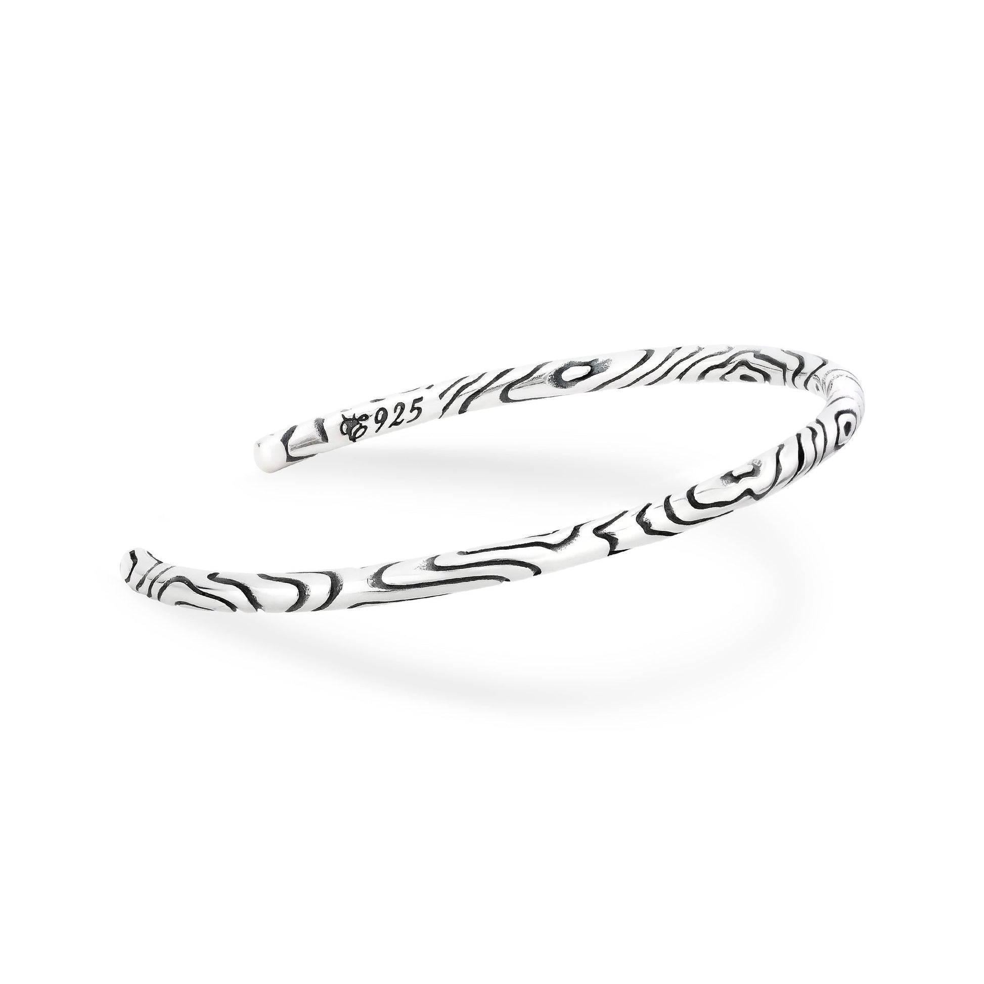 Elfbeads Wood Bangle silver sterling-silver Bangle by The Alternative Bead. Your official Elfbeads Retailer from Germany