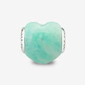 Praan Amazonite Heart Charm green natural-stone Bead by The Alternative Bead. Your official Praan Retailer from Germany
